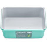 Square Cake Pan - Aluminized Steel, Ceramic Non-Stick Coating, Non-Toxic, Ideal Size, Heavy-Duty, Elevate Your Baking with Durability and Style!