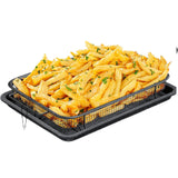 Bakken Swiss Crisper Tray - 2-Piece Set – Gray Marble, Non-Stick Basket Design for Healthier Cooking in Regular Ovens - Achieve Perfectly Crispy Chips, Bacon and More