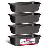 Bakken- Swiss Loaf Pan Set 4-Piece - Deluxe Nonstick Carbon Steel Bakeware for Perfect Bread and Cakes – Dishwasher Safe, Premium Pans for Home Baking