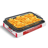 Bakken- Swiss Crisper Tray Gray marble Coating - 2-Piece Set , Non-Stick Basket Design for Healthier Cooking in Regular Ovens - Make Great Crispy Food , Bacon and More, Extra Large Size 19