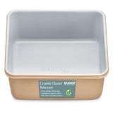 Square Cake Pan - Aluminized Steel, Ceramic Non-Stick Coating, Non-Toxic, Ideal Size, Heavy-Duty, Elevate Your Baking with Durability and Style!