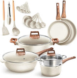 Bakken-Swiss 14-Piece Kitchen Cookware Set – Granite Non-Stick – Eco-Friendly – for All Stoves & Oven-Safe