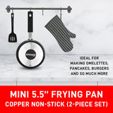 Bakken-Swiss 2-Piece Mini Nonstick Egg & Omelet Pan – Eco-Friendly, Non-Toxic, Dishwasher Safe