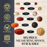 Bakken- Swiss BKCWTSP6 Spoon Set, Pack of 6, Silver