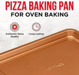 Bakken Swiss Air Fryer Tray,2in1 Nonstick Copper Crisper Air Fry Basket w/Elevated Mesh Great For Oven, For Baking & Crispy Foods, Dishwasher Safe,PTFE/PFOA/PFOS FREE Extra-large 9.5"x13",Copper