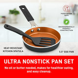 Bakken-Swiss 2-Piece Mini Nonstick Egg & Omelet Pan – Eco-Friendly, Non-Toxic, Dishwasher Safe
