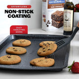 Bakken Swiss - Bakeware Set – 6 Piece – Stackable, Deluxe, Non-Stick Baking Pans for Professional and Home Cooking – Carbon Steel, Gray Stone Coating