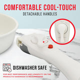 Bakken 15-Piece Non-Stick Cookware Set with Detachable Handles – Granite Stackable Pots and Pans Set, Dishwasher Safe, Oven-Safe, and Compatible Kitchen Essential for All Stoves – Black Granite