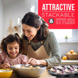 Bakken Swiss - Bakeware Set – 6 Piece – Stackable, Deluxe, Non-Stick Baking Pans for Professional and Home Cooking – Carbon Steel, Gray Coating