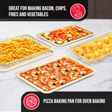 Bakken- Swiss Crisper Tray White marble Coating - 2-Piece Set , Non-Stick Basket Design for Healthier Cooking in Regular Ovens - Make Great Crispy Food , Bacon and More, Extra Large Size 19" x 13"