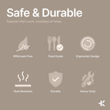 Bakken Disposable Cutlery Set 100 Pieces of Forks, Knives & Spoons, Heavy Duty Plastic Silverware