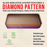 Bakeware Set – 8 Piece – Non-Stick Professional Home Bakeware – Multi Sized Baking Pan Set - Muffin Pan, Loaf Pan and More – Gold