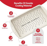 Bakken Swiss - Bakeware Set – 6 Piece – Stackable, Deluxe, Non-Stick Baking Pans for Professional and Home Cooking – Carbon Steel, White Stone Coating