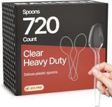 Bakken Disposable Cutlery Set 100 Pieces Spoons, Heavy Duty Plastic Silverware