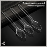 Bakken Disposable Cutlery Set 100 Pieces Spoons, Heavy Duty Plastic Silverware