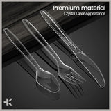 Bakken Disposable Cutlery Set 100 Pieces of Forks, Knives & Spoons, Heavy Duty Plastic Silverware