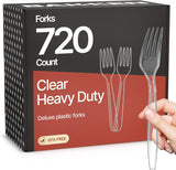 Bakken Disposable Cutlery Set 100 Pieces Forks, Heavy Duty Plastic Silverware