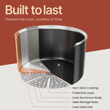 Cream 8.5 Quart Aluminum Stock Pot with Lid, Nonstick Ceramic Coated Boiling Pot, PTFE & PFAS Free, Oven Safe to 500°F, Riveted Stainless Steel Handles, Tempered Glass Lid, All Stove Compatible