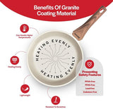 Bakken-Swiss 20-Piece Kitchen Cookware Set – Granite Non-Stick – Eco-Friendly – for All Stoves & Oven-Safe