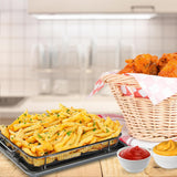 Bakken Swiss Air Fryer Tray, 2 in 1 Nonstick Crisper Air Fry Basket w/Elevated Mesh Great for Oven, Dishwasher Safe – Ceramic Coating PTFE/PFOA/PFOS FREE Extra-large (9.5"x13", Gray)