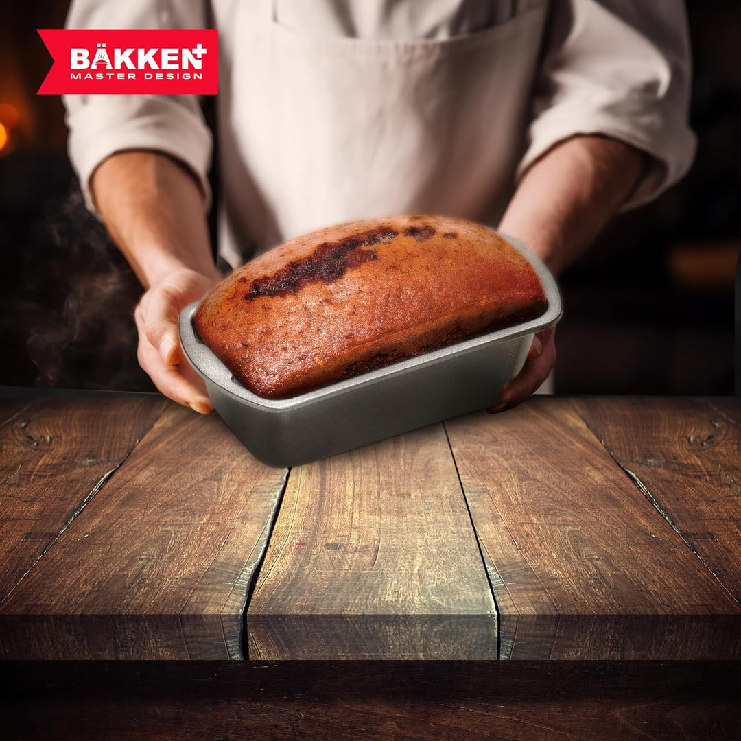Bakken- Swiss Loaf Pan Set 2-Piece - Deluxe Nonstick Carbon Steel Bakeware for Perfect Bread and Cakes – Dishwasher Safe, Premium Pans for Home Baking