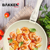 Bakken 15-Piece Non-Stick Cookware Set with Detachable Handles – Granite Stackable Pots and Pans Set, Dishwasher Safe, Oven-Safe, and Compatible Kitchen Essential for All Stoves – Black Granite