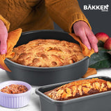Cookware Set – 23 Piece –Black Multi-Sized Cooking Pots with Lids, Skillet Fry Pans and Bakeware – Reinforced Pressed Aluminum Metal - for Gas, Electric, Ceramic and Induction by BAKKEN Swiss