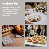 Bakken Disposable Cutlery Set 100 Pieces Forks, Heavy Duty Plastic Silverware