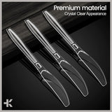 Bakken Disposable Cutlery Set 100 Pieces Knives, Heavy Duty Plastic Silverware
