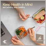 Bakken Borosilicate Glass Food Storage Containers with Lids 16 Pieces, Airtight Leak-Proof, Pink