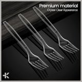 Bakken Disposable Cutlery Set 100 Pieces Forks, Heavy Duty Plastic Silverware