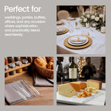 Bakken Disposable Cutlery Set 100 Pieces Knives, Heavy Duty Plastic Silverware