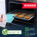 Bakken 8-Piece Stackable Bakeware Set - Ceramic Non-Stick Coating, Baking Sheets, Assorted Baking Pans, PTFE, PFOA & PFOS Free - Healthy Baking, Ergonomic Handles, Cooling Rack, Non-Toxic, Oven-Safe