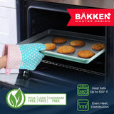 Bakken 8-Piece Stackable Bakeware Set - Ceramic Non-Stick Coating, Baking Sheets, Assorted Baking Pans, PTFE, PFOA & PFOS Free - Healthy Baking, Ergonomic Handles, Cooling Rack, Non-Toxic, Oven-Safe