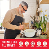 Bakken 15-Piece Non-Stick Cookware Set with Detachable Handles – Granite Stackable Pots and Pans Set, Dish Washer Safe, Oven-Safe, and Compatible Kitchen Essential for All Stoves – Green/Cream