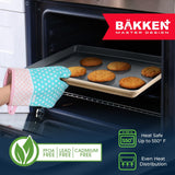 Bakken 8-Piece Stackable Bakeware Set - Ceramic Non-Stick Coating, Baking Sheets, Assorted Baking Pans, PTFE, PFOA & PFOS Free - Healthy Baking, Ergonomic Handles, Cooling Rack, Non-Toxic, Oven-Safe