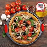 Pizza Tray Carbon Steel Pizza Pan with Holes and Non-Stick Coating – PFOA PFOS and PTFE Free by Bakken