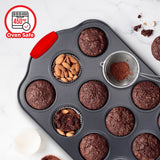 6-Piece Non-Stick Bakeware Set with Red Silicone Handles – PFOA-Free by Bakken