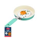 2-Piece Mini Pan Set – 5.5’’ Non-Stick Egg Pan with Kitchen Spatula, Cool-Touch Handles, Heat-Resistant Up To 400° F, Food-Grade Safe, For Gas, Electric and Ceramic Cooktops, Aqua