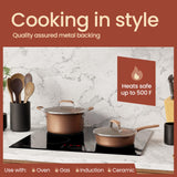 Pots and Pans Set, 22-Piece Non Stick Cookware & Bakeware Sets with Plaid Pattern, Stackable Design, Dishwasher Safe, Stain-resistant, Oven & All-Stove Safe, Tempered Glass Lid,Aqua