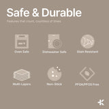 Pots and Pans Set, 23-Piece Non Stick Cookware & Bakeware Sets with Plaid Pattern, Stackable Design, Dishwasher Safe, Stain-resistant, Oven & All-Stove Safe, Tempered Glass Lid, Blue