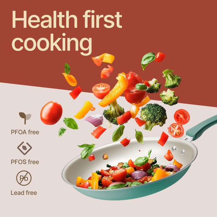 Pots and Pans Set, 23-Piece Non Stick Cookware & Bakeware Sets with Plaid Pattern, Stackable Design, Dishwasher Safe, Stain-resistant, Oven & All-Stove Safe, Tempered Glass Lid, Aqua