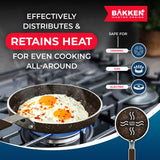 2-Piece Mini Pan Set – 5.5’’ Non-Stick Egg Pan with Spatula, Cool-Touch Handles, Heat-Resistant Up To 400° F, Food-Grade Safe, For Gas, Electric and Ceramic Cooktops, Marble Black