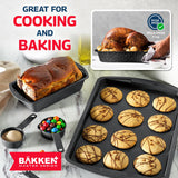 Bakken Master 38 Piece Granite Cookware & Bakeware Set – Nonstick Granite Coating, Pots and Pans with Detachable Handle and Tempered Glass Lids, 6-piece Bakeware set, 12-piece Mixing Bowls,Gray Marble