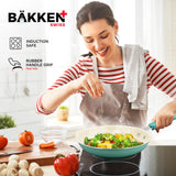 Pots and Pans Set, 22-Piece Non Stick Cookware & Bakeware Sets with Plaid Pattern, Stackable Design, Dishwasher Safe, Stain-resistant, Oven & All-Stove Safe, Tempered Glass Lid,Aqua